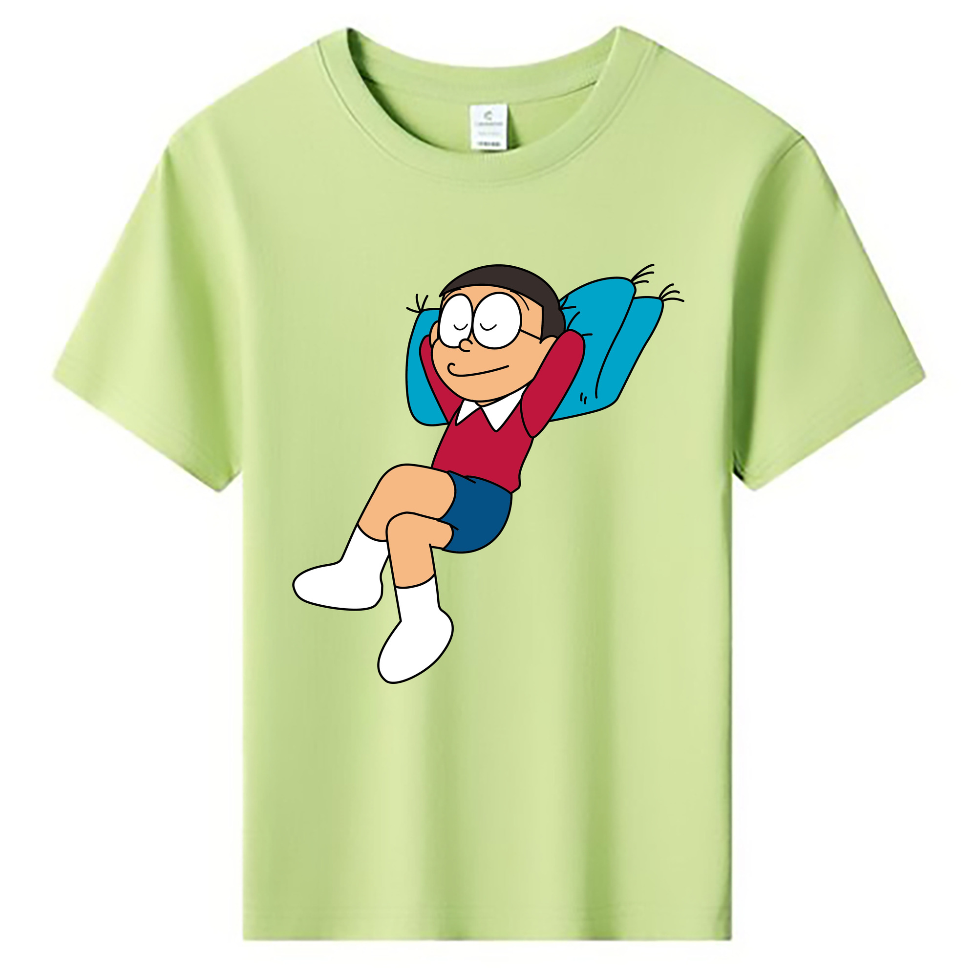 （画像用） ドラえもん 野比 のび太 Doraemon Nobita Nobi 綿100％キッズTシャツ（フロントプリント）